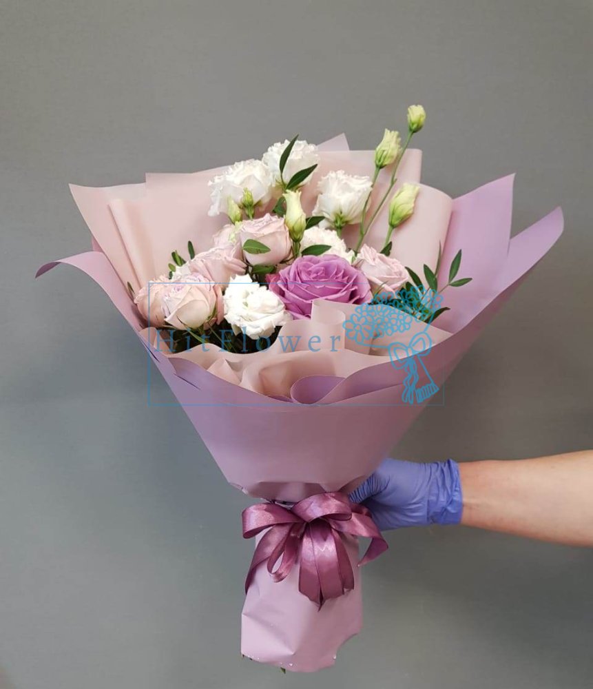 Букет цветов Песни цветов Букет цветов из: Розы и Альстромерии